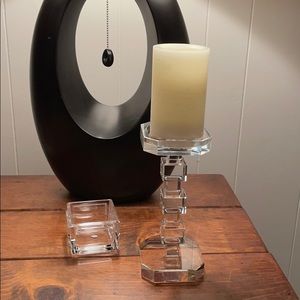 🕯8” Glass Candle Holder